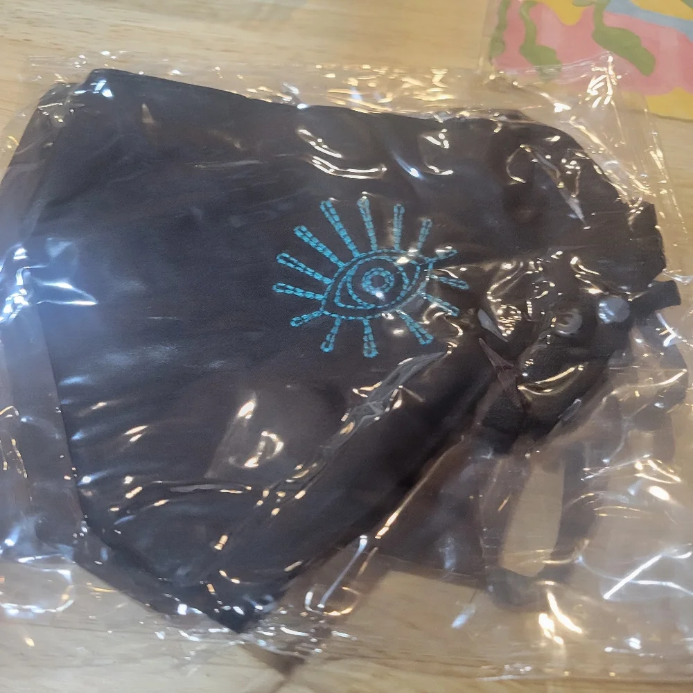 JOHNNY WAS‎ 5 Pack of Face Masks Black Cotton Embroidered